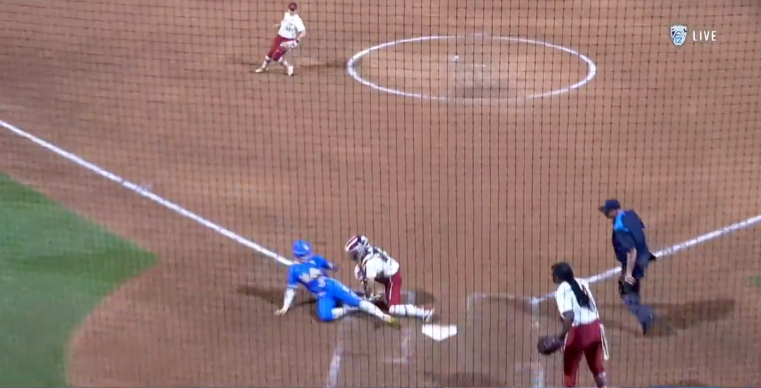 Stanford Softball Obstruction