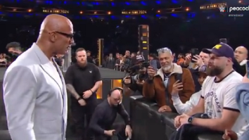 The Rock Confronts Disrespectful Fan Who Taunted Him At WWE HOF Fame ‘Watch Your Mouth’