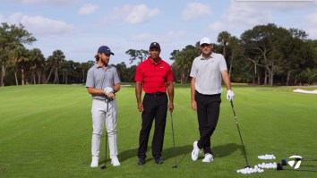Tiger Woods Teaching Tommy Fleetwood How To Hit A 5-Wood From A Bad Lie Is The Golf Lesson Of The Year