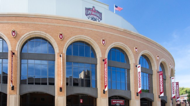 A view from outside of Camp Randall Stadium in Madison, WI.