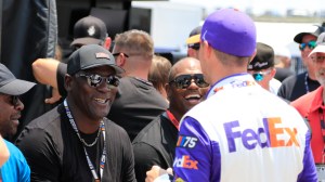 NASCAR Driver Denny Hamlin and 23XI co-owner Michael Jordan teams