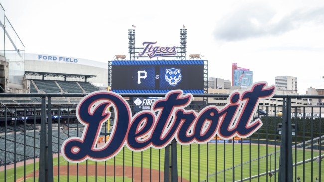 A view of the field at Comerica Park.