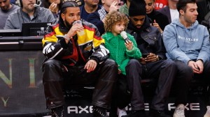 Rapper Drake and son Adonis