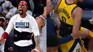 Hyperice Venom 2 Back Heat and Massage Wrap seen in NBA playoffs