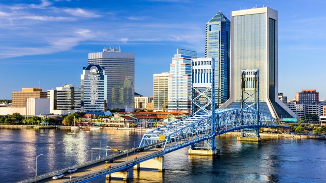 A view of the skyline in Jacksonville, Florida.