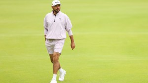 Jason Day walks the course at Valhalla ahead of the PGA Championship.