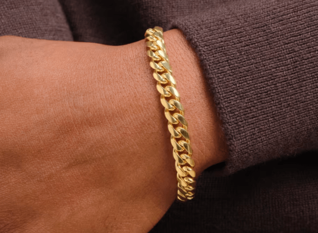 Cuban Link Gold Bracelet - 8mm; shop Jaxxon Memorial Day Sale