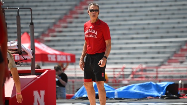 Nebraska volleyball coach John Cook.