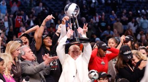 Las Vegas Aces owner Mark Davis celebrates WNBA Championship win