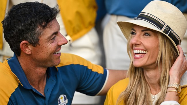 Rory McIlroy with his wife Erica at Ryder Cup