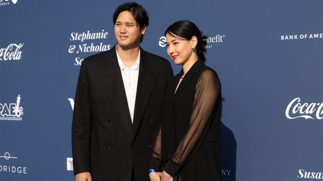 Shohei Ohtani and Mamiko Ohtani at Los Angeles Dodgers Foundation Blue Diamond Gala
