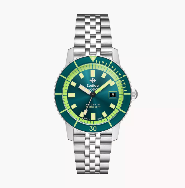 Zodiac Compression Diver Automatic Stainless Steel Watch