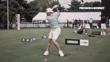 Bryson DeChambeau’s Latest Swing Drill Might Get Someone Knocked Out