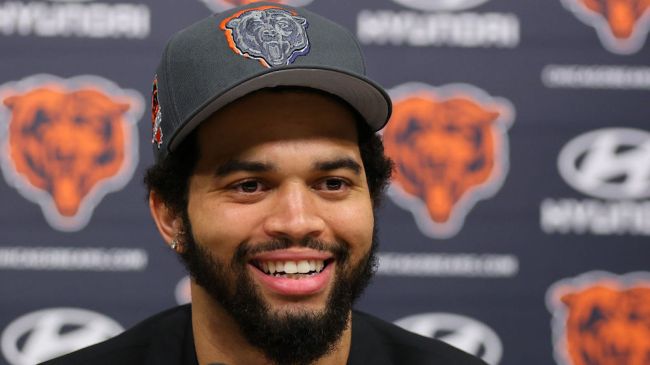 caleb williams at chicago bears press conference