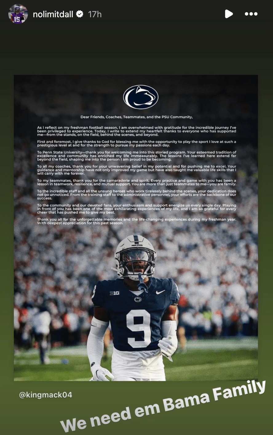 Dallas Turner King Mack Alabama