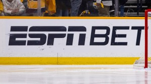 ESPN BET ad on hockey boards