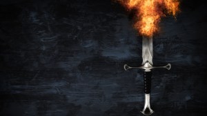 flaming sword used in world record attempt
