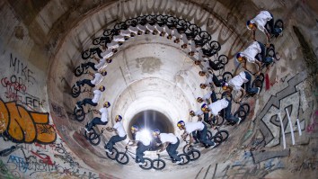 BMX Rider Lands World’s Biggest Loop While Shredding A Massive Abandoned Sewer Drain (Video)