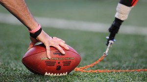 Chain measuring first down in NFL game