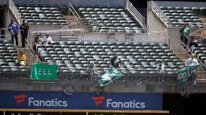 Oakland Athletics empty seats at the Coliseum bad attendance