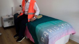 Paris Olympics Debuts Tiny Cardboard Beds Designed To Prevent Athletes Sharing Beds
