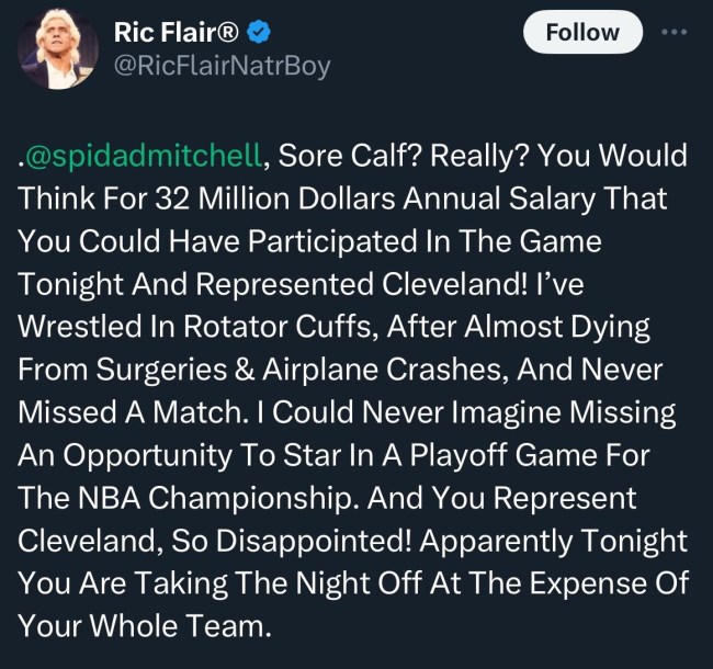Ric Flair Donovan Mitchell tweet