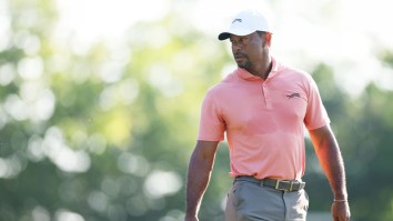 Tiger Woods’ Absurdly Sweaty Shirt Sparks Criticism Of ‘Sun Day Red’ At PGA Championship