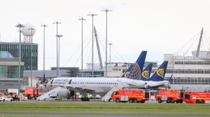 Activity surrounding United Airlines flight which made emergency landing in Dublin