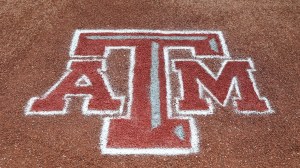 A Texas A&M logo at the SEC Baseball Tournament.