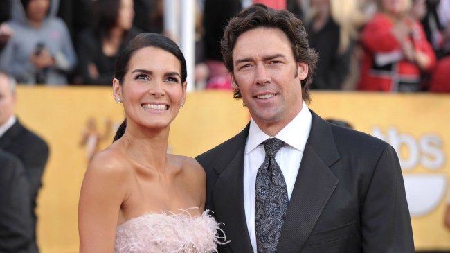Angie Harmon and Jason Sehorn at the Screen Actors Guild Awards