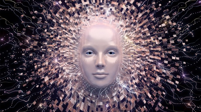 Artificial Intelligence AI robot face