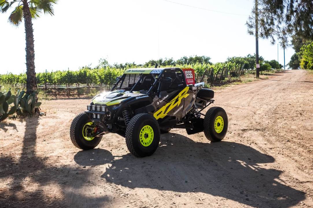 The Polaris Factory Racing RZR Pro R Factory for the SCORE Baja 500. 