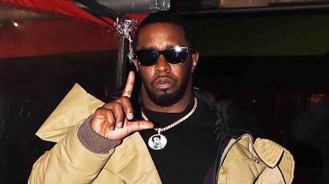 Diddy is seen arriving at Global radio