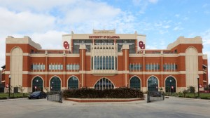 A view from outside Gaylord Family - Oklahoma Memorial Stadium.
