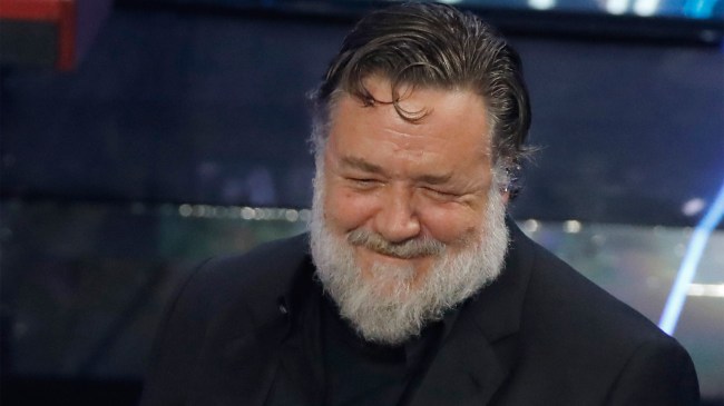 Russell Crowe at the Sanremo Italian Song Festival