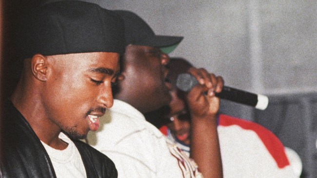 Tupac Shakur Biggie Smalls and diddy sean Combs perform in 1993