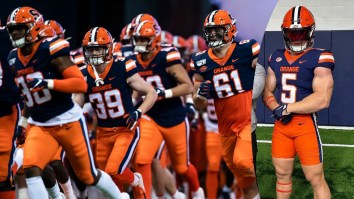 Insanely Jacked Syracuse Football Recruit With Massive Biceps Looks Like He Was Built In A Lab
