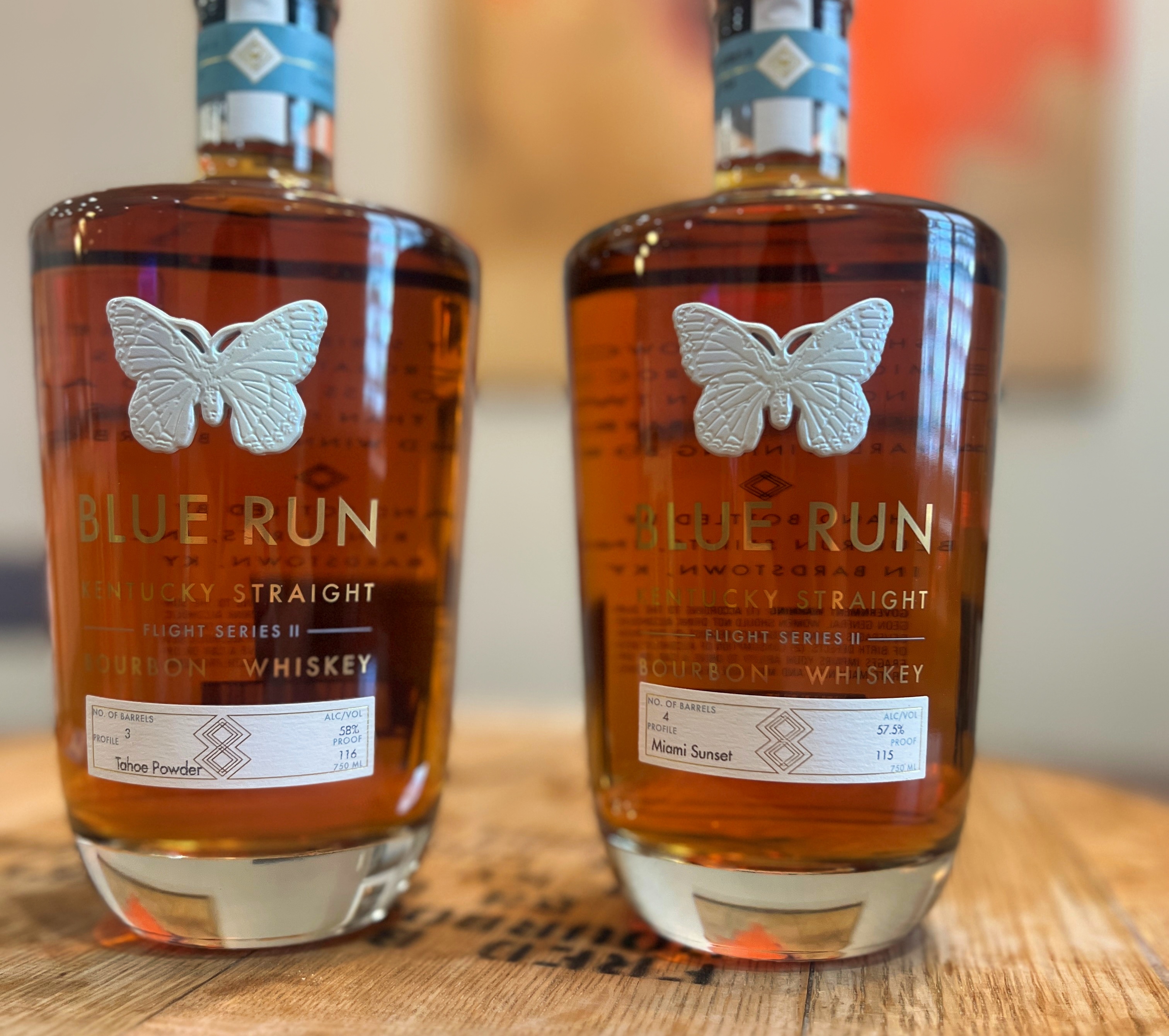 Blue Run Flight Series II straight Kentucky Bourbon Whiskey taste test side by side