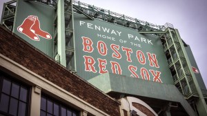 A view from outside of Fenway Park.