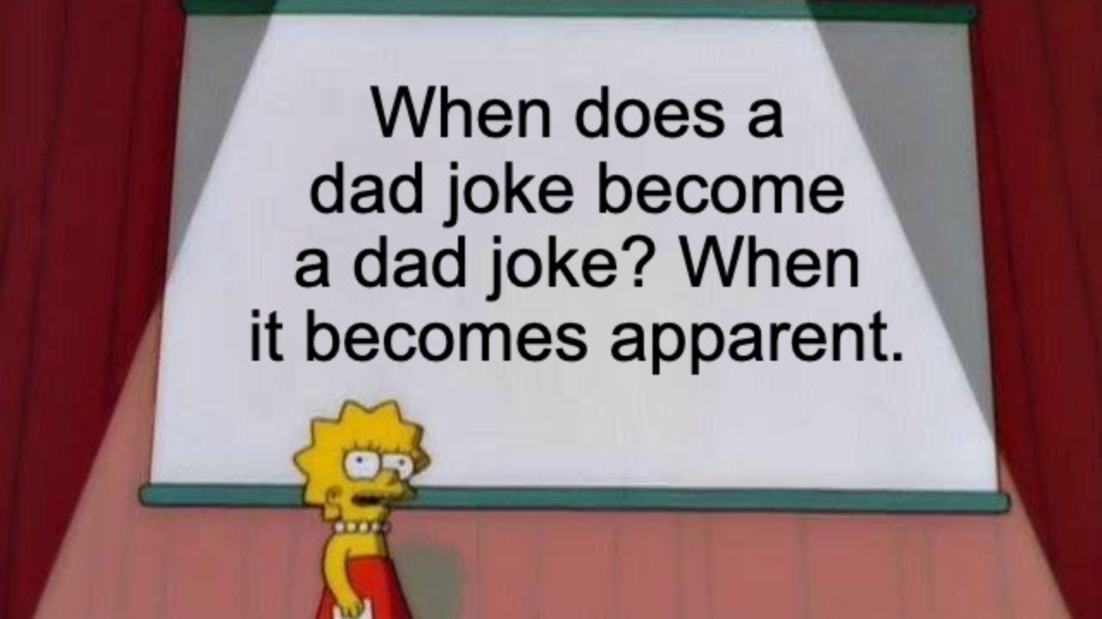 Lisa Simpson meme telling a dad joke