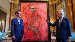 Animal Rights Activists Vandalize King Charles’ New Portrait With ‘Wallace And Gromit’ (Video)
