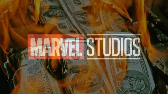 marvel studios logo on fire