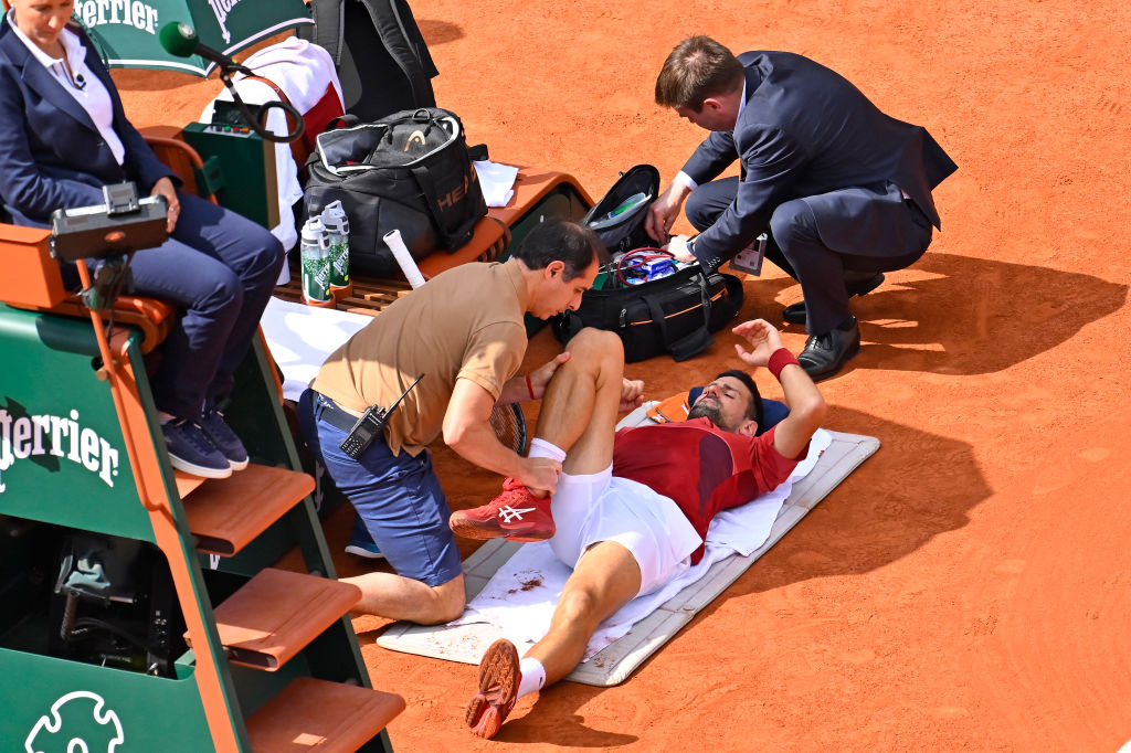 Novak Djokovic Injury French Open