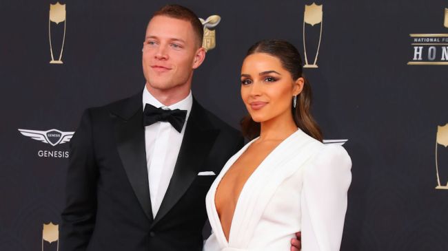 olivia culpo, christian mccaffrey