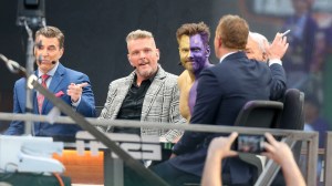 Pat McAfee and Joel McHale on ESPN College GameDay