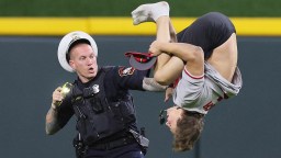 Streaker At Reds Game Does A Backflip In A Cop’s Face Before Getting Tased Into Oblivion