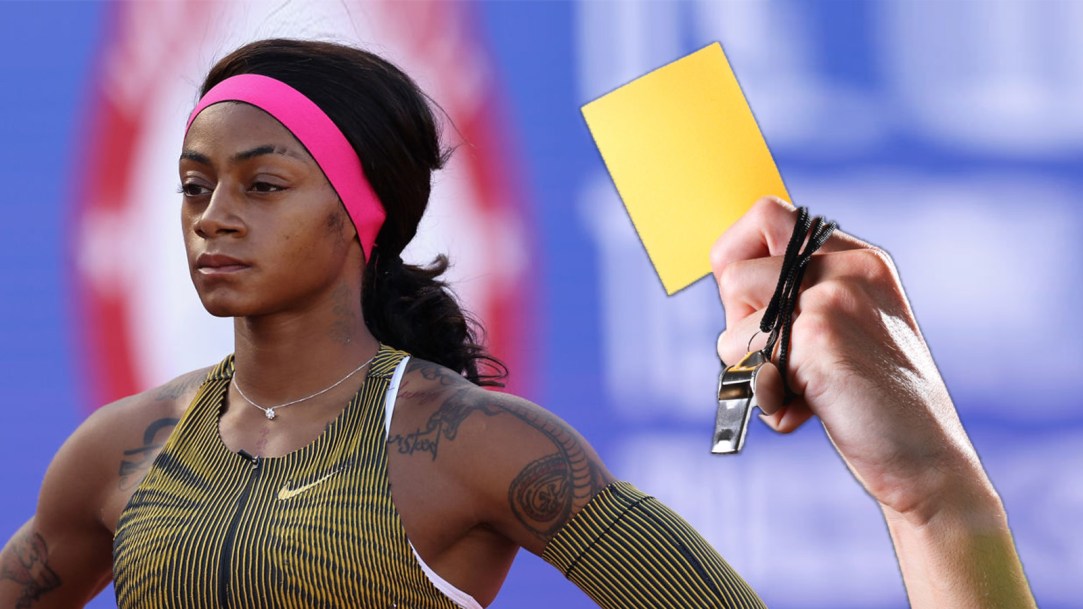 Sha'Carri Richardson 200 Olympics Yellow Card