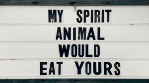 irreverent meme about spirit animals