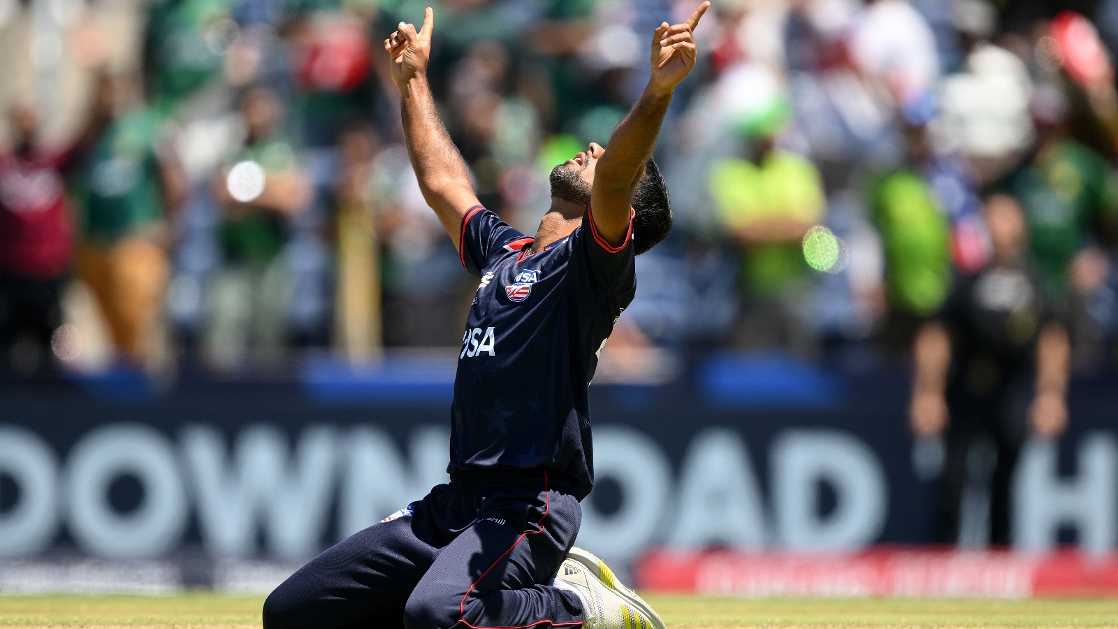 Team USA Cricket team upsets Pakistan and celebrates