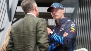 Red Bull Racing Team Principal Toto Wolff and driver Max Verstappen